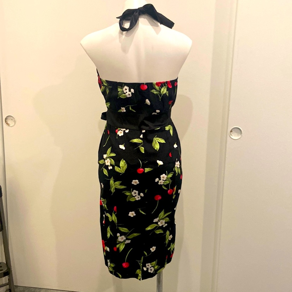 Queen of Holloway Cherry print Wiggle dress size L